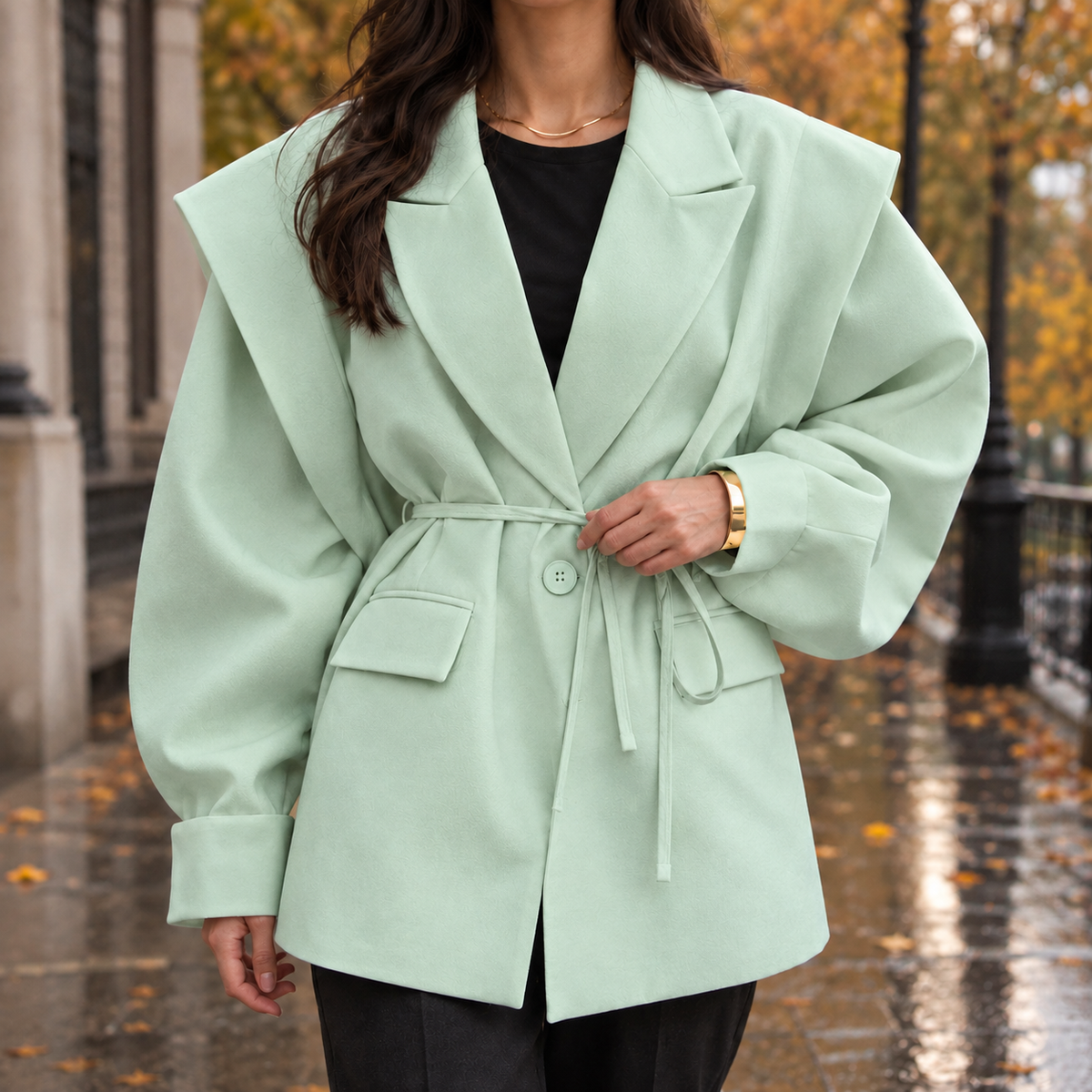 Tatiana Sculpted Jacket - Green