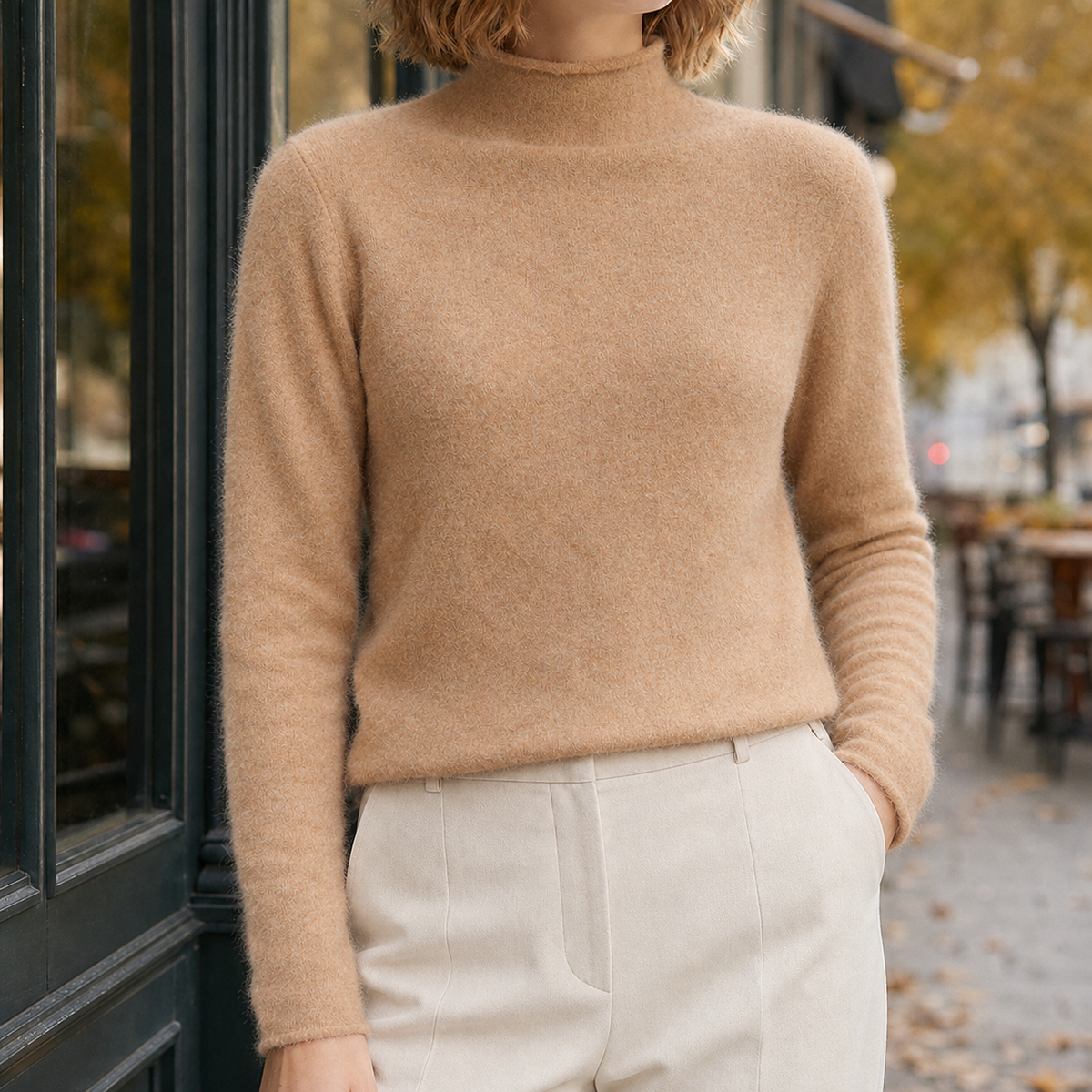Augustine Cashmere Sweater - Golden Camel