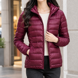Lorelei Cashmere Puffer Jacket - Wine Red