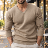 Maxim V Neck Sweater - Camel