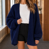 Erin Open Front Sweater - Dark Blue