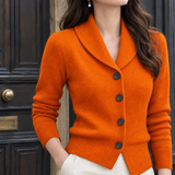 Ariane Collared Cardigan - Orange